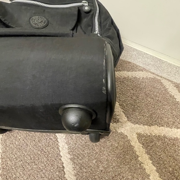 Kipling Sanaa Rolling Backpack Retractable Handle Black Monkey Keychain - Picture 5 of 12